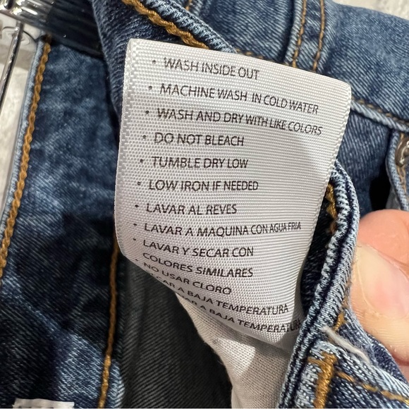 KanCan Women's 30 Distressed Skinny Jeans High Rise Zip Fly Medium Blue Wash - Picture 10 of 10